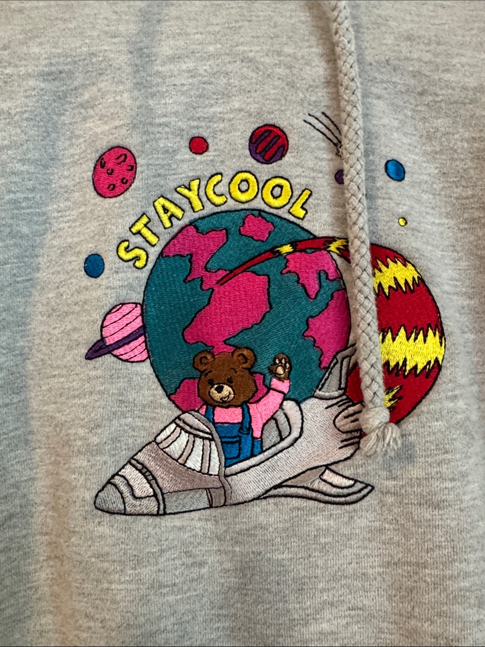Gray 'Stay Cool' Graphic Hoodie Sweatshirt
